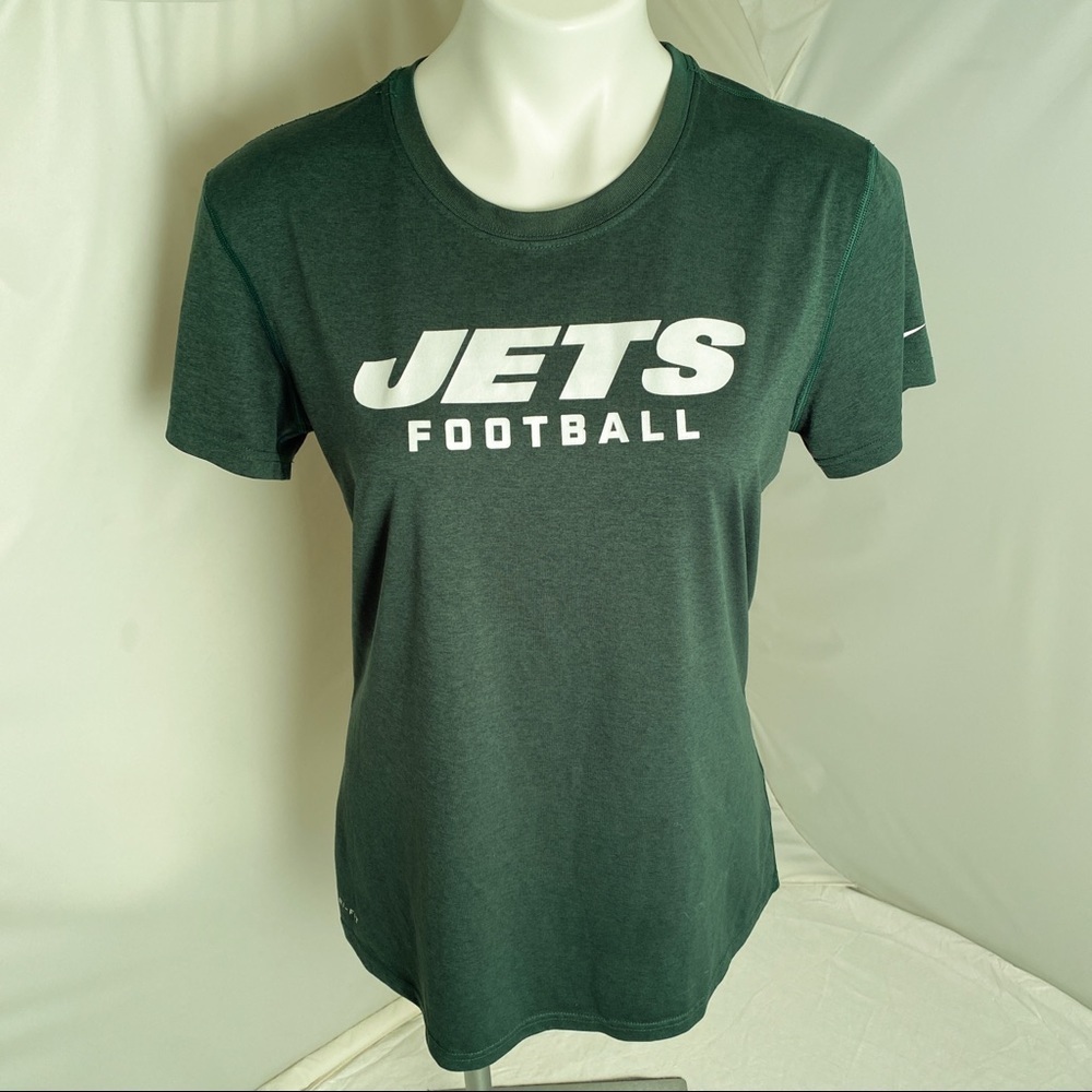 Nike NY Jets football green logo fitted short sleeve performance t-shirt